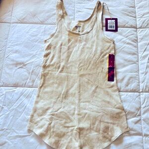 NWT Mossimo women’s size S sparkly beige tank top